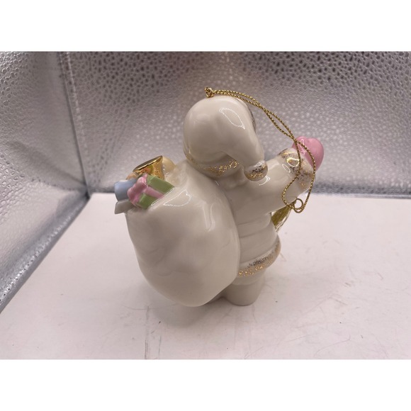 Lenox‎ 2000 Santa Claus Ceramic Ornament with Gift Bag Gold Accents - Picture 2 of 7